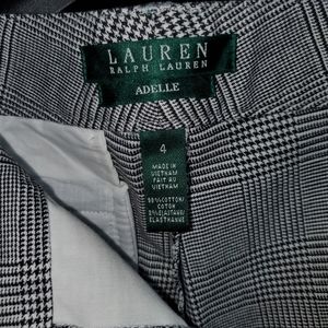 Ralph Lauren ladies black/white chek/plaid dress pants sz. 4, EUC